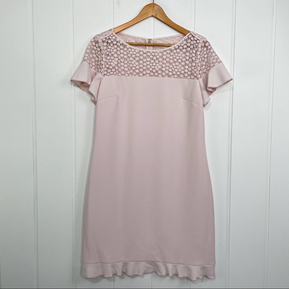 Karl Lagerfield Blush Pink Eyelet Top Dress Sz. 10